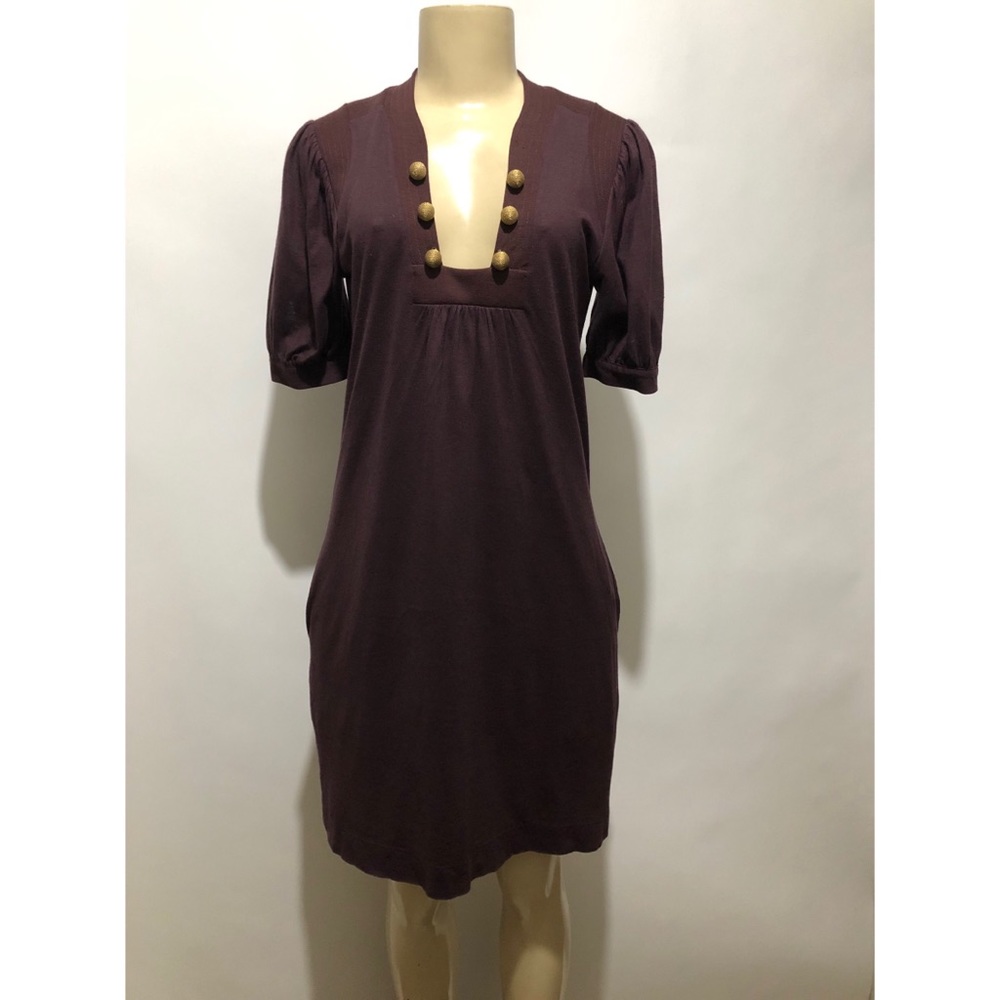 See By Chloe Burgundy Size 4 Shift Short Dress